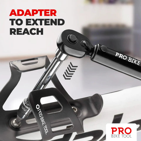 Pro Grade Bike Torque Wrench Set With 2 To 20 Nm Micro Adjustable Torque And Zero Point One Nm Precision adapter in use