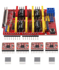3D Printer CNC Shield V3 Engraver Expansion Board With 4x A4988 Driver Modules And Four Radiator Heatsinks Kit Pro Grade