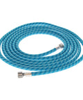 Built Tough 10 Footer Nylon Braided Airbrush Hose With Soft Silicone Core in blue, flexible design for custom painting.