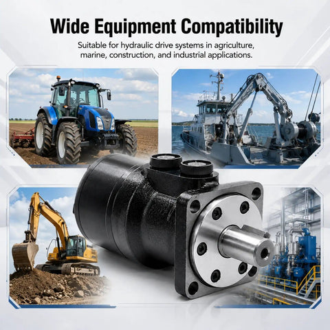 Low Speed High Torque Orbital Hydraulic Motor With Bidirectional Drive For Reversible Rotation In Hydraulic Systems And Industrial Equipment, Beefy Durable Powerhouse Built For Precise Slow Spin And Heavy Lifting on tractor, excavator, and ship