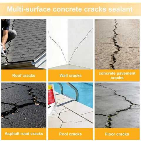 Tough As Nails Concrete Crack Filler Eight Piece High Elasticity Self Leveling Sealant waterproof cement for various cracks.