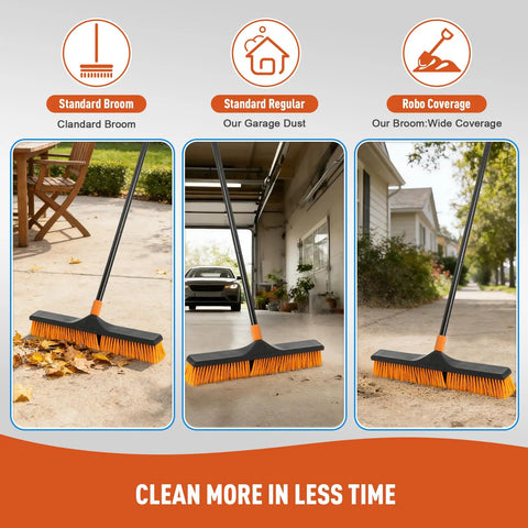 Solid 24 Inch Heavy Duty Push Broom Built Different To Handle The Daily Grind Sweeps garages, decks, and patios efficiently.