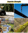 Two Pack 6 Foot by 2 Inch Lift Sling Straps for Construction, 10,000 Pound Capacity lifting various heavy loads.