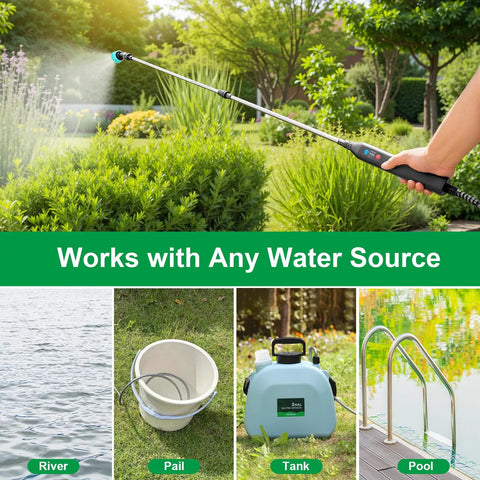 Electric Sprayer Wand For Lawn And Garden, 23.6 Inch Telescopic Battery Powered Sprayer With 3 Spray Modes, used in garden