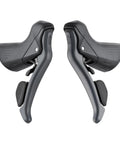 Sword Drop Bar Shifter and Brake Lever Set, 2x 10-Speed, side view, textured grip, aluminum and composite, gray.