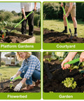 Versatile Telescoping Dual Head Garden Weeder And Cultivator With Adjustable Handle in use for various gardening areas