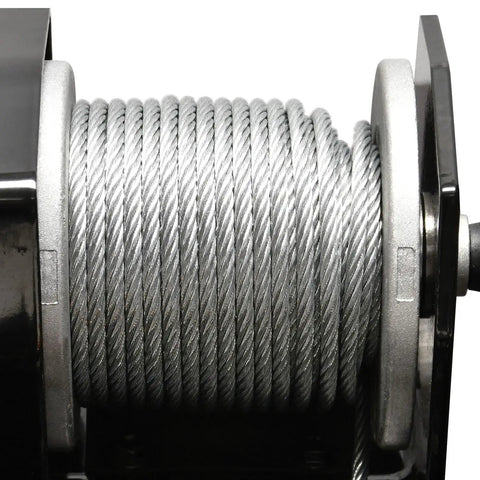 Close-up of spool on a 2000 Pound 12 Volt ATV Winch With Low Amp Permanent Magnet Motor, 153 To 1 Gear Ratio, Tough Off Road Recovery Gear