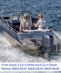 Outboard Trim Cylinder End Cap Two Pack for 115 To 300HP Marine Motors, OE Grade End Cap Seal With O Ring Prevents Oil Fuel And Coolant Leaks, Durable Boat Engine Replacement Part, Suzuki outboard on boat