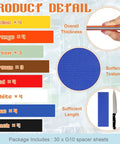 G10 Spacer Sheets Set For Knife Scales, 8 Colors, Thickness View and Surface Texture