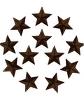 Rustic Barn Star Decor Set Of 12 Two And A Half Inch Metal Wall And Door Accents In Rusty Black Finish With Pre Drilled Holes