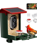 Solar Powered Bird Feeder With Camera And 2K HD Video For Real Time Bird Watching, AI Species Identification, Instant Arrival Alerts