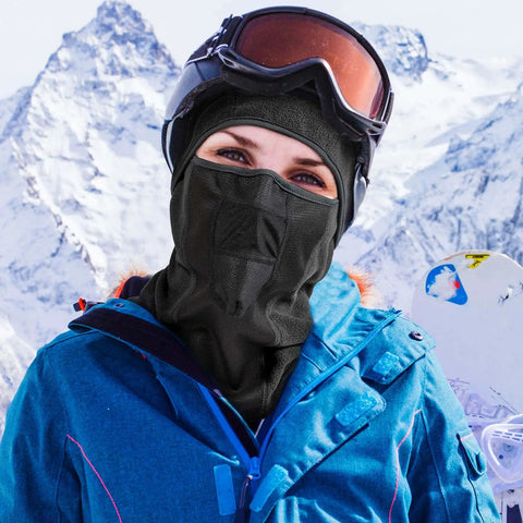 Winter Balaclava Ski Face Mask For Men Breathable Thermal Windproof Mask For Motorcycle Riding And Cycling In Cold Weather Full Face Or Open Half Mask Black