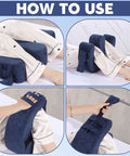 How to use Easy Bedridden Patient Turning Pillow With Handle Hole U Shaped Velvet Nursing Pillow for elderly care.