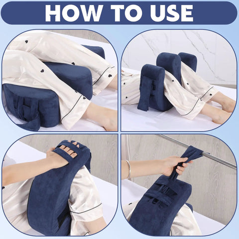 How to use Easy Bedridden Patient Turning Pillow With Handle Hole U Shaped Velvet Nursing Pillow for elderly care.