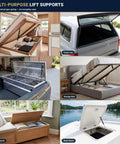 Beefy Heavy Duty 12 Inch 30 Lb Gas Strut Lift Supports used in RV bed, truck cap, toolbox, storage bed, storage bench, boat hatch