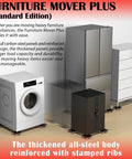 No Sweat Moving Heavy Duty Furniture Movers With Five Wheel Dollies Engineered For Heavy Loads Zero Hassle 360 Swivel Casters under various appliances.