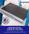 Heavy Duty Aluminum Ladder Platform Attachment For A Frame Steps With Foolproof No Slip Grip Lightweight Jobsite Heavy Hitter on ladder