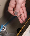 Adjusting chain on Universal Metal Toilet Tank Lever Chrome Replacement Handle With 8 Inch Lift Arm And Adjustable Chain Holes