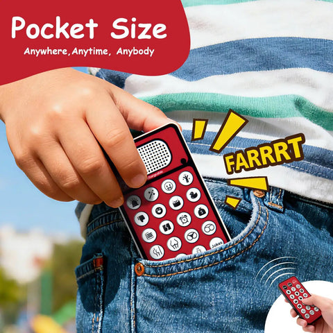 Person placing Sound Effect Machine For Adults With Remote Control, 16 Hilarious Prank Sounds into jeans pocket