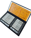 Pro Grade Surface Roughness Standards Set With 30 Pcs Comparators Ra 0.05 To 12.5 Microns For Surface Roughness Meter Quick Visual Checks And Scrap Reduction black case with nickel comparators