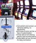 Electronic Coin Acceptor Module For Arcade Vending And Slot Machines, plug and play table mount with anti-fishing eye sensors.