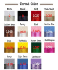 Embroidered Pharmacist Quarter Zip Sweatshirt With Rx Symbol Custom Pullover thread color options chart
