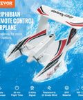 2.4GHz 3Ch RC Airplane Amphibious Ready To Fly With 6 Axis Gyro Stabilizer And Dual Batteries, aerial view over water