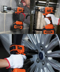 Cordless One Half Inch Impact Wrench Kit With 260 Ft Lbs Torque And 3700 RPM Beast Power 21V Drill Driver in use