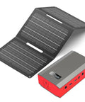 Off Grid Portable Solar Power Bank With 65W 110V AC Outlet 24000mAh External Battery Pack and Foldable 30W Solar Panel