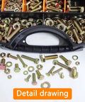 Beefy Heavy Duty 1020 Piece Bolt And Nut Kit With Washers, Grade 8.8 M4 M5 M6 M8 Hex Bolts And Nuts, Yellow Zinc Plated