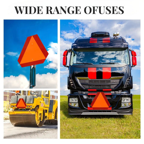 Tough As Nails Slow Moving Vehicle Sign 14x16 Inch Triangle Safety Sign For Golf Carts Farm Vehicles Tractors And Maintenance Rigs