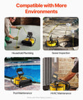 Pro Grade Sewer Camera With Crisp 4.3 Inch Screen And 98 Foot Cable for HVAC maintenance inspection.