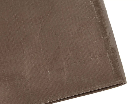 Close-up of Multipurpose Waterproof Tarp Cover 12X25 Feet 16 Mil Heavy Duty Silver And Black showing texture and thickness