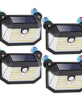 Magnetic RV Solar Lights Outdoor 178 LED 800LM Ultra Bright Porch Light With Motion Sensor IP65 Waterproof 4 Pack