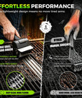 Cordless USB Rechargeable Grill Brush For Grillin On The Go With High Speed 1100 RPM Motor cleaning grill grate