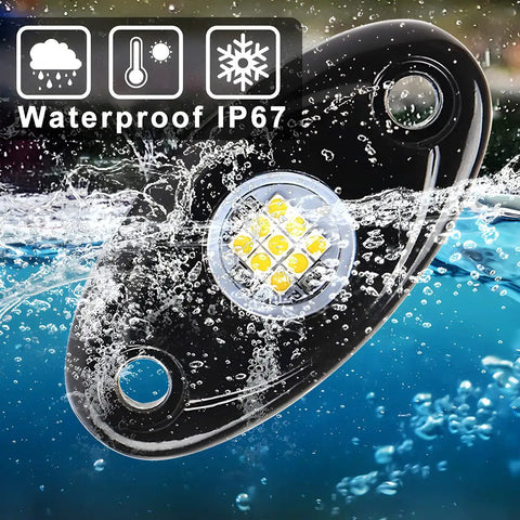 Four Pod LED Rock Lights Kit For Trucks And Off Road Rigs IP67 Waterproof under water demonstration
