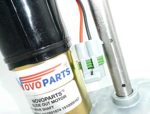 Close-up of RV Slide Out Motor Long Drive Shaft Replacement For Power Gear Slide Out Motor MX2 382134 1010001874 1510000167