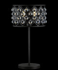 Oil Rubbed Bronze 22.5 Inch Two Light Table Lamp With Crystal Spheres Modern Glam Nightstand Lamp UL Listed LED Bulbs Included Iron And Crystal Finish.