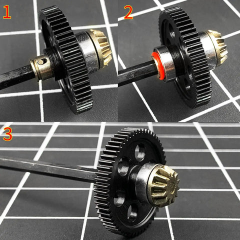 Close-up of Beefy Steel Main Gear 0.5M 57T 59T RC Spur Gear for Arrma 1 By 18 Granite Grom and 1 By 14 Mini Mojave Grom