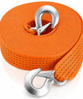 Heavy Duty Tow Strap With Hooks For Truck Car ATV Motorcycle Recovery 2 Inch By 40 Foot 20,000 Pound Break Strength Durable Recovery Strap For Safe Vehicle Tows, orange with hooks