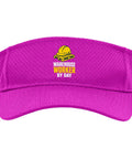 Pink Sun Visor For Hard Hats Breathable Mesh And MoistureWicking Backing Adjustable Velcro Fit One Size Adult