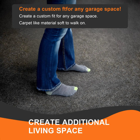 Heavy Duty 60 By 72 Inch Oil Spill Mat for the garage floor under your car, featuring a soft, carpet-like texture.