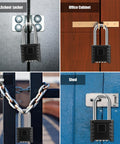 Two Pack Beefy 2.3 Inch Shackle Combination Padlocks With One Touch Unlocking Heavy Duty Outdoor Padlock Hidden Password Design for lockers and fences
