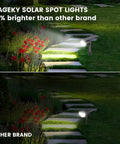 Comparison of 360 Degree Adjustable Beam Outdoor Spotlight Set Waterproof Garden Lights with other brand on stepping stones
