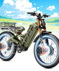 2025 4000W Dual Motor Electric Bike For Adults on 26X4 inch fat tires with air suspension, ideal for trails.