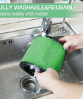 Person washing High Performance Cartridge Filter 90304 90344 Fits Most 5 To 16 Gallon Wet Dry Vacuums under running water
