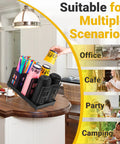 High Capacity Cup And Lid Organizer For Coffee Stations with straw storage in a kitchen and multiple usage scenarios
