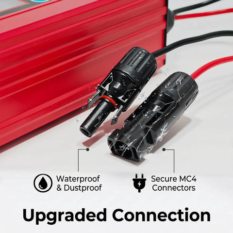 Beefy High Efficiency MPPT Solar Charge Controller 1200W 72V 60V 48V With LCD Display secure MC4 connectors