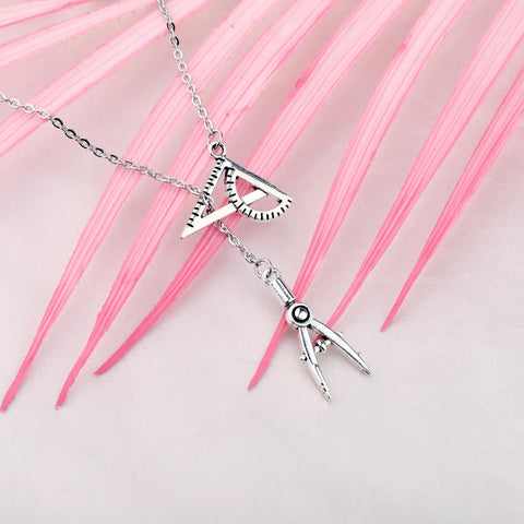 Engineer Graduation Gift Bracelet For Engineers And Architects With Engraved Quote Pendant And Protractor Charm
