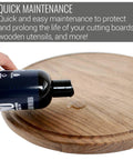 Applying Pro Grade Coconut Cutting Board Oil With Fractionated Coconut Oil No Mineral Oil Food Safe Wood Conditioner to board